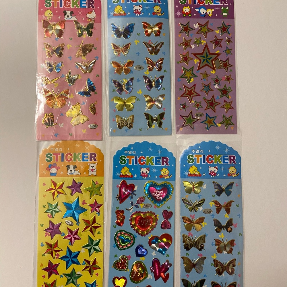 Pack of 6 stickers
